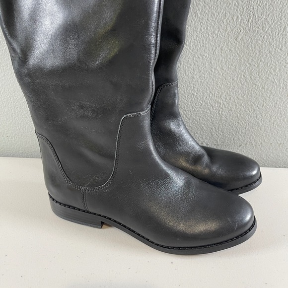 Isaac Mizrahi Live Women's 7 Black and Brown Back Zip‎ Riding Boots - Picture 4 of 16